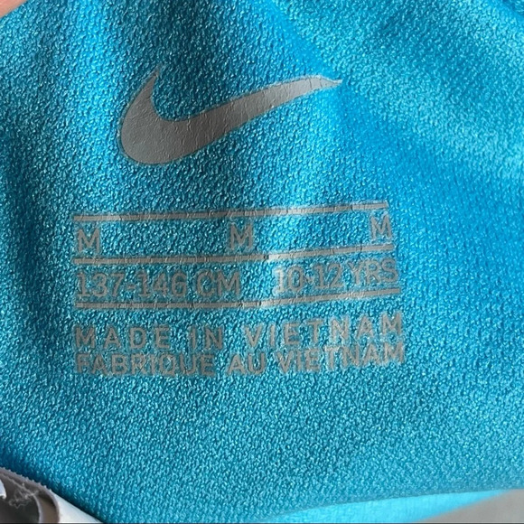 Nike Swimwear Girls Blue Mash Up Sporty Racerback One-Piece Swimsuit Sz 10-12 - Picture 9 of 11